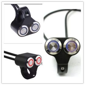 Motorcycle Switch Angel Eyes With Light Switch Self-Locking Switch Without Lock Switch Fog Light Switch Cross-Border E-Commerce Switch