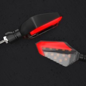 LED turn signal for off-road motorcycle modified accessories (Color: Red)