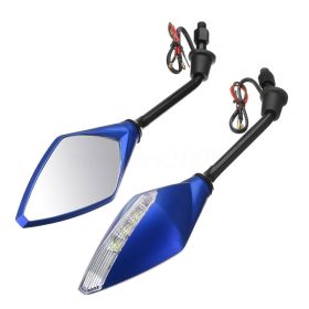 Rearview mirror for motorcycle (Color: Blue)