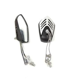 Motorcycle modified ghost fire rearview mirror (Color: White)