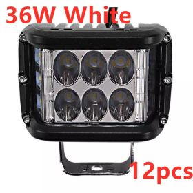 Motorcycle side flash 36W work light (Option: 36W White 12pcs)