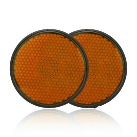 Round Lattice Reflector 24LED Brake Turn Signal (Option: Yellow-2PCS)