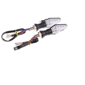 Motorcycle Modified Turn Signal Double-sided Light Two-side Luminous (Option: 2pcs Yellow Blue Light)