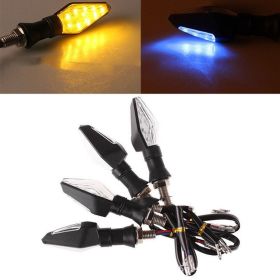 Motorcycle Modified Turn Signal Double-sided Light Two-side Luminous (Option: Yellow Blue Light)